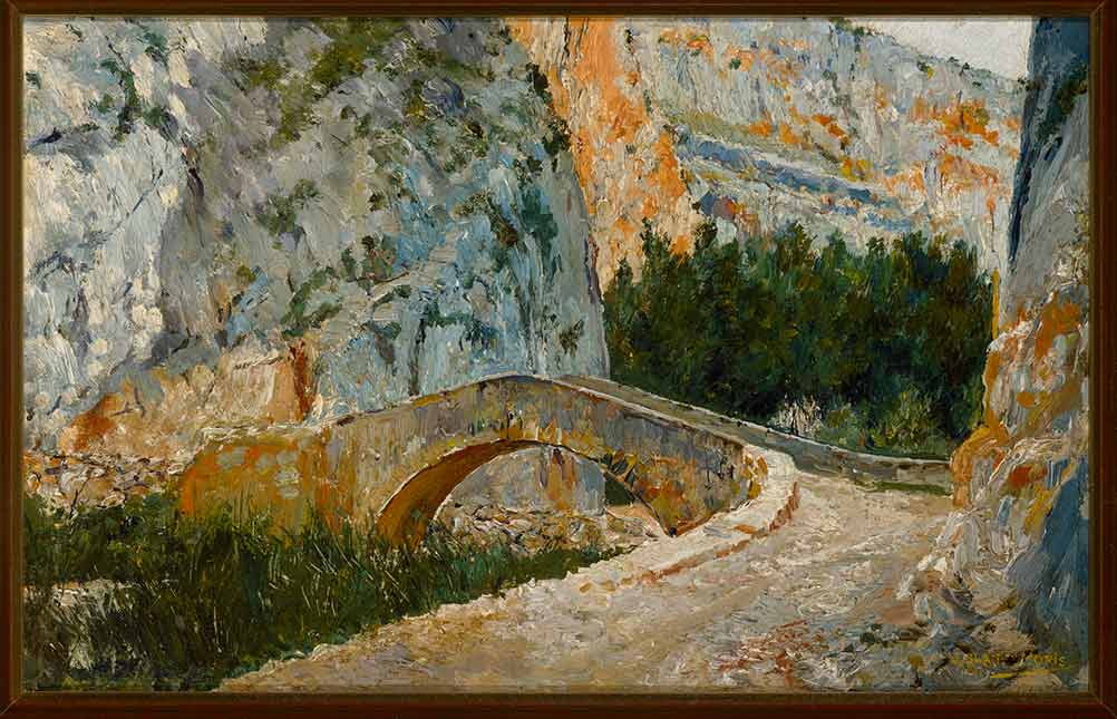 Paisaje con puente